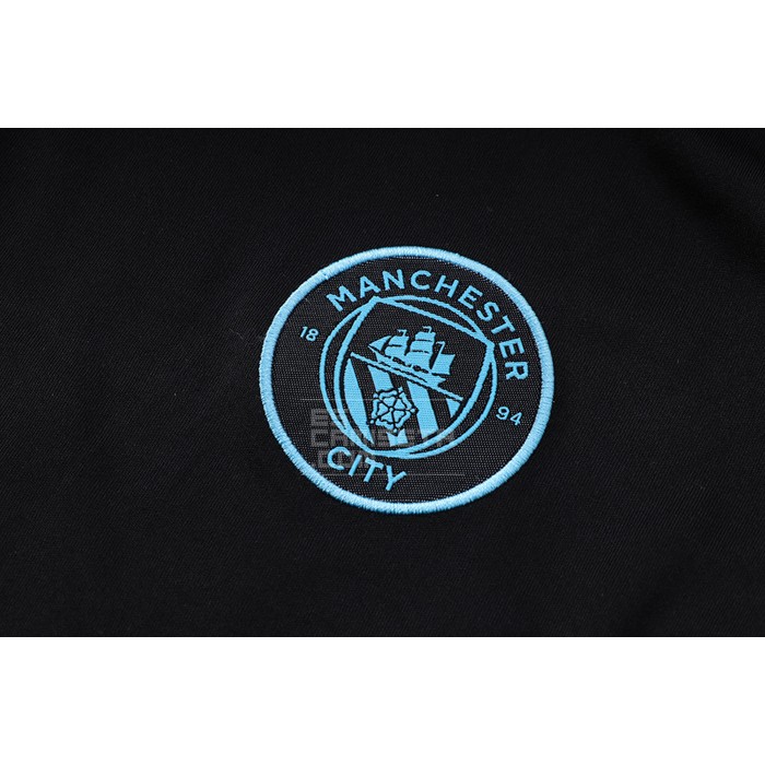 Chandal del Manchester City Manga Corta 2022-23 Negro - Pantalon Corto - Haga un click en la imagen para cerrar
